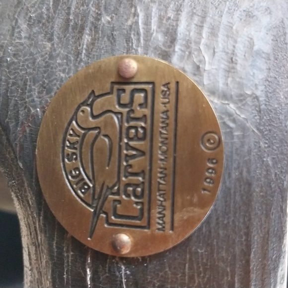 Big Sky Carvers Jeff Fleming Moose Wood Carving 1996 with tag - Picture 9 of 13